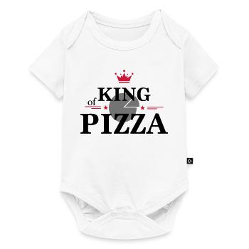 Roi de la pizza - Body à manches courtes Premium Bébé - blanc - Devant