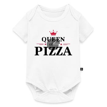 Reine de la pizza - Body à manches courtes Premium Bébé - blanc - Devant