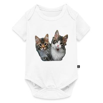 Kätzchen - Baby Premium Kurzarmbody - Weiß - Vorne