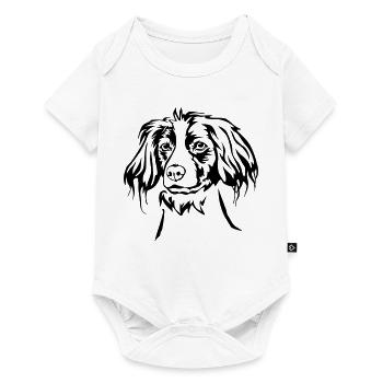 Epagneul Breton head - Baby Premium short-sleeve bodysuit - white - Front