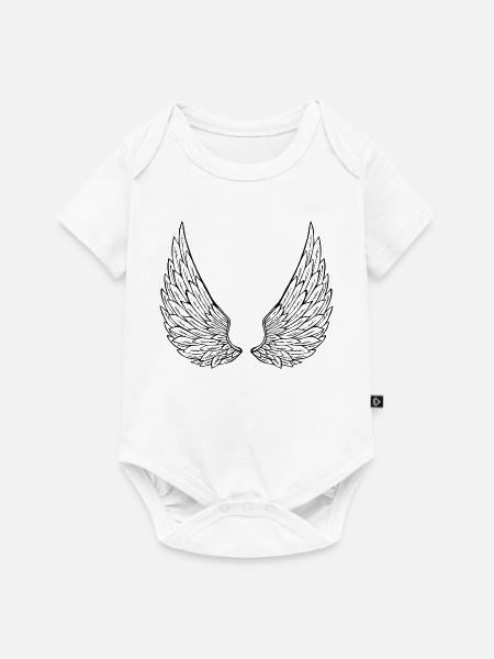 Engelsflügel - Baby Premium Kurzarmbody - Weiß
