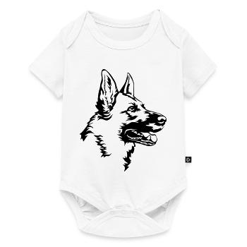 German shepherd head - Baby Premium short-sleeve bodysuit - white - Front