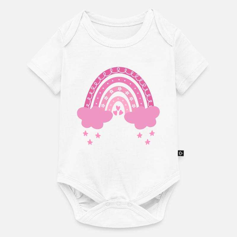 Boho Regenbogen - Baby Premium Kurzarmbody - Weiß