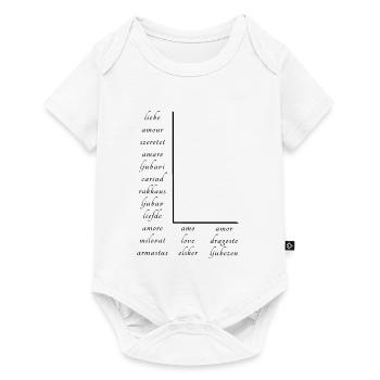 Love on many different languages - Baby Premium short-sleeve bodysuit - white - Front