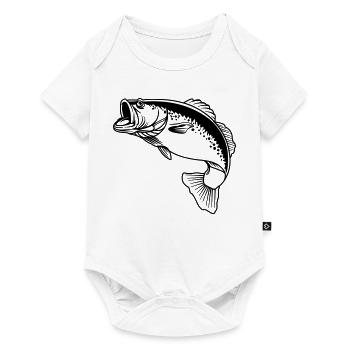 Fish transparent logo for fisherman - Baby Premium short-sleeve bodysuit - white - Front