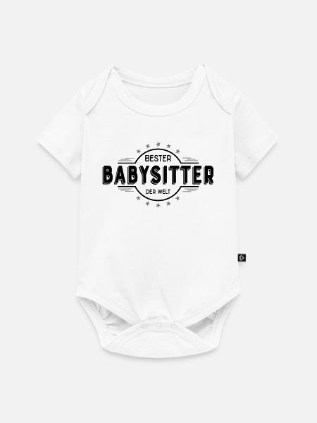 babysitter - Baby Premium Kurzarmbody - Weiß