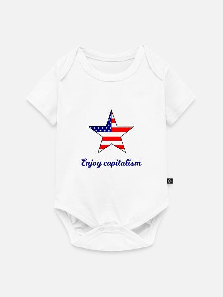 Kapitalismus Amerika - Baby Premium Kurzarmbody - Weiß