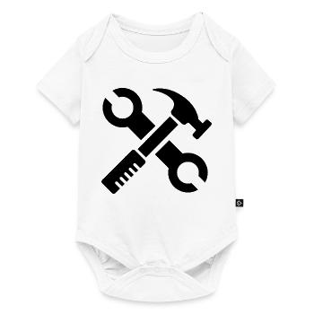 outils outils icône cadeau menuisier artisan - Body à manches courtes Premium Bébé - blanc - Devant