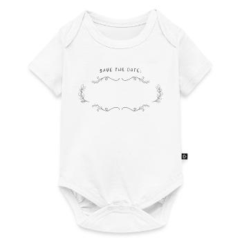 SAVE THE DATE | leeres Feld zum Beschriften - Baby Premium Kurzarmbody - Weiß - Vorne