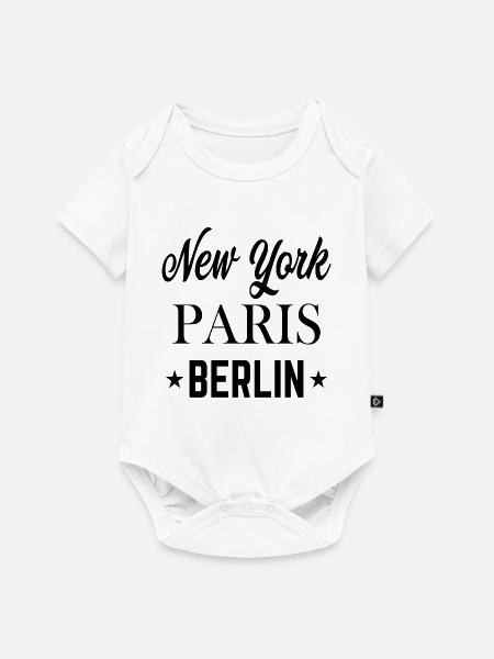 Top Städte der Welt - Baby Premium Kurzarmbody - Weiß
