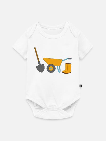 Gartenarbeit - Baby Premium Kurzarmbody - Weiß