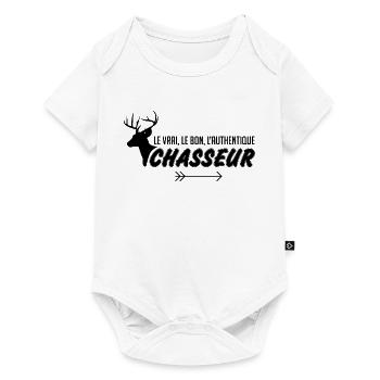 Le vrai le bon l'authentique chasseur - Body à manches courtes Premium Bébé - blanc - Devant