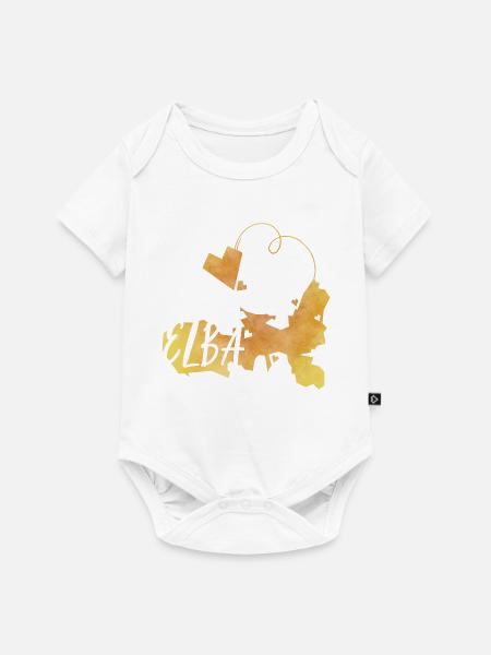 Elba - Baby Premium Kurzarmbody - Weiß