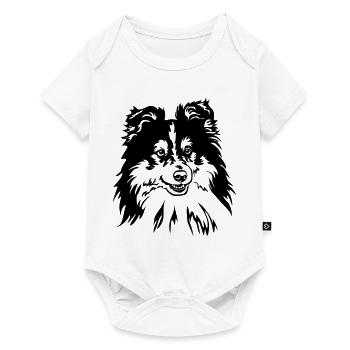 Sheltie Kopf - Body à manches courtes Premium Bébé - blanc - Devant