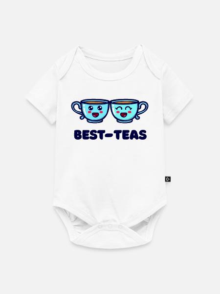 Beste Freunde Tee Tasse Saying - Baby Premium Kurzarmbody - Weiß