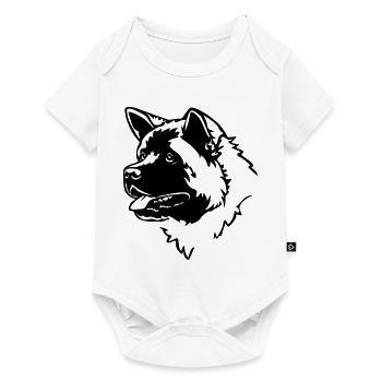 American Akita Tête - Body à manches courtes Premium Bébé - blanc - Devant