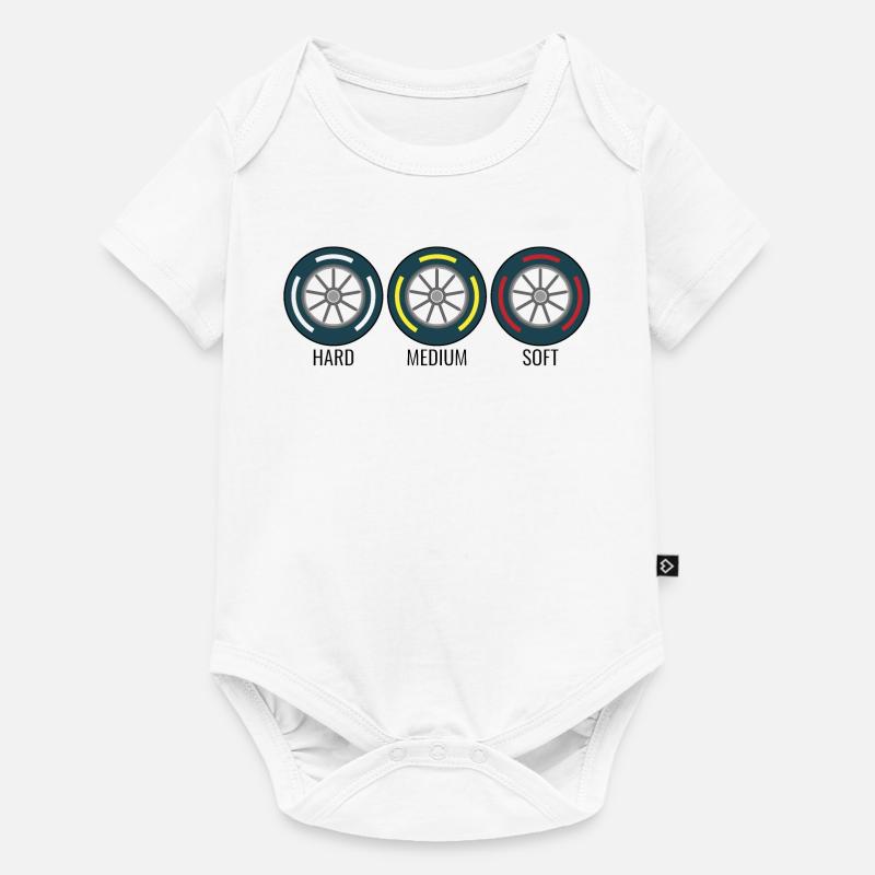 Pneus Formule voiture course - Body à manches courtes Premium Bébé - blanc