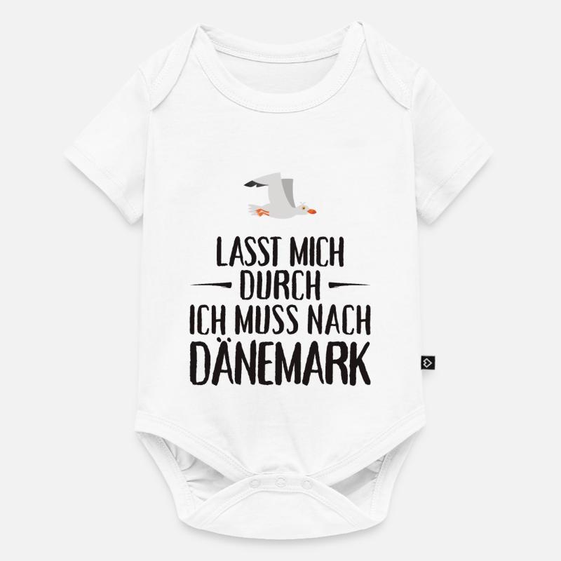 Lasst mich durch ich muss nach Dänemark Möwe - Baby Premium Kurzarmbody - Weiß