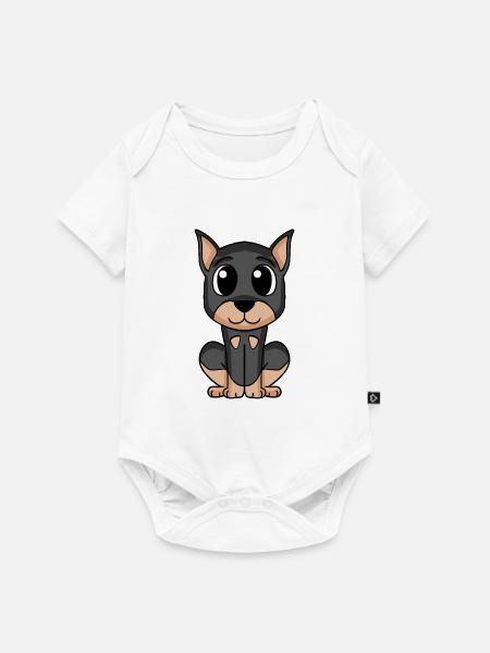 Doberman Pinscher - Baby Premium Kurzarmbody - Weiß
