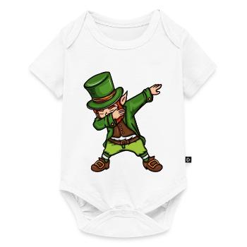 Dancing Leprechaun St. Patrick's Day Irish - Baby Premium short-sleeve bodysuit - white - Front