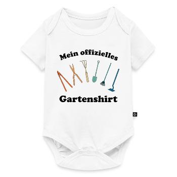 Mein offizielles Gartenshirt Retro Gartenwerkzeug - Baby Premium Kurzarmbody - Weiß - Vorne