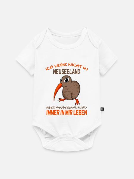 Kiwi Neuseeland - Baby Premium Kurzarmbody - Weiß