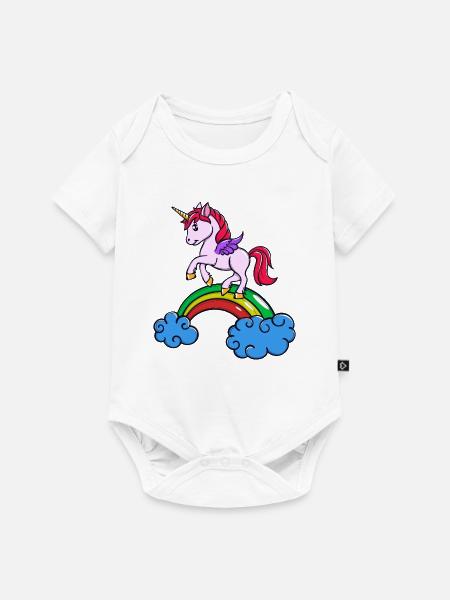 Tier Einhorn - Baby Premium Kurzarmbody - Weiß