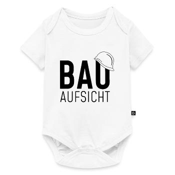 Bauaufsicht mit Helm - Baby Premium Kurzarmbody - Weiß - Vorne