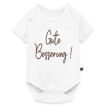 Gute Besserung Genesungswünsche - Baby Premium Kurzarmbody - Weiß - Vorne