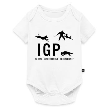 IGP Hundesport - schwarz - Baby Premium Kurzarmbody - Weiß - Vorne