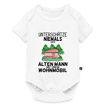 Alter Mann Wohnmobil - Baby Premium Kurzarmbody - Weiß - Vorne