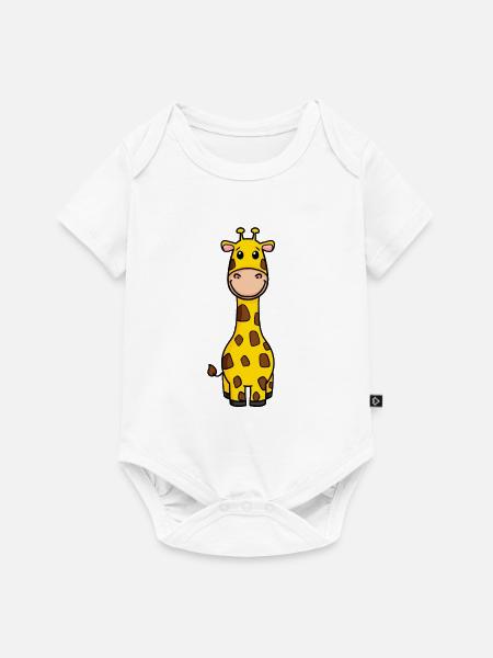 Giraffe - Baby Premium Kurzarmbody - Weiß