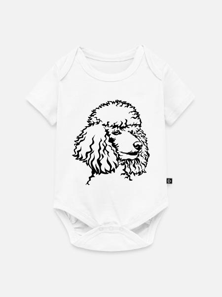Pudel Kopf - Baby Premium Kurzarmbody - Weiß