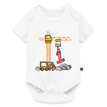 Pelle t-shirt 1 anniversaire 1 ans de garçon t-shirt - Body à manches courtes Premium Bébé - blanc - Devant