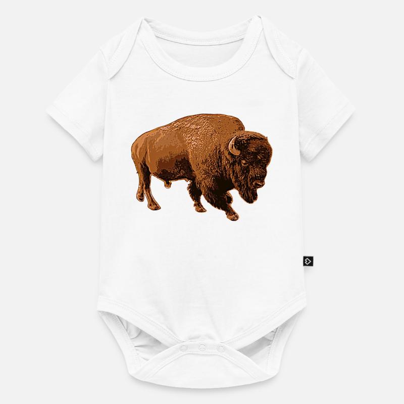Bison - Body à manches courtes Premium Bébé - blanc