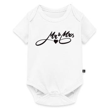 Romantic love design with heart motif - Baby Premium short-sleeve bodysuit - white - Front