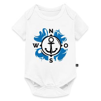 Logo icon anchor symbol water water ocean North - Baby Premium short-sleeve bodysuit - white - Front