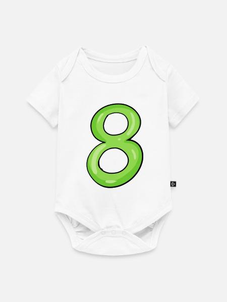 8 - Baby Premium Kurzarmbody - Weiß