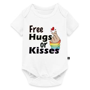 csd, free hugs, kisses, lgbt - Baby Premium Kurzarmbody - Weiß - Vorne