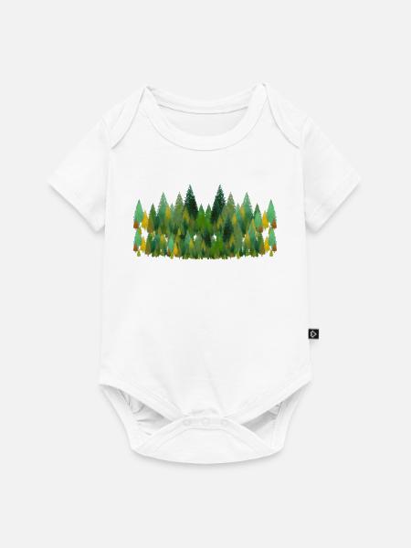 trees and trees and trees - Baby Premium Kurzarmbody - Weiß