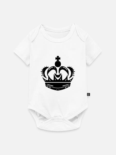 Krone - Baby Premium Kurzarmbody - Weiß