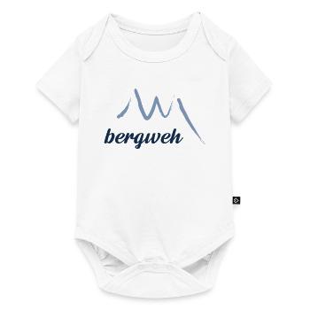 bergweh Logo Blau - Berg & W - Baby Premium Kurzarmbody - Weiß - Vorne