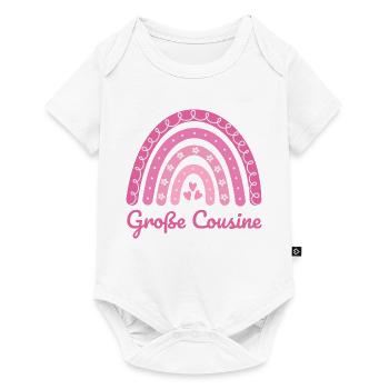 Große Cousine Boho Regenbogen - Baby Premium Kurzarmbody - Weiß - Vorne