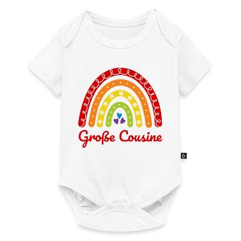 Große Cousine - Baby Premium Kurzarmbody - Weiß - Vorne