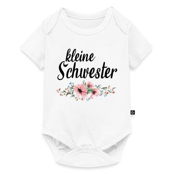 Blumenmuster mit Pastellakzenten - Baby Premium Kurzarmbody - Weiß - Vorne
