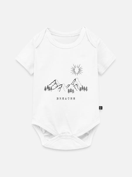 Berglandschaft - Mointain Landscape - Baby Premium Kurzarmbody - Weiß