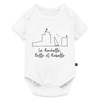 La Rochelle design noir by Nicolas Poitevin - Body à manches courtes Premium Bébé - blanc - Devant