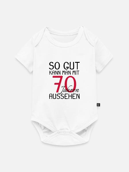 70 Geburtstag - Baby Premium Kurzarmbody - Weiß