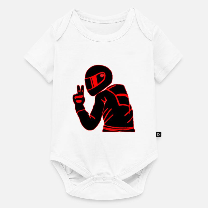 Motard - Body à manches courtes Premium Bébé - blanc