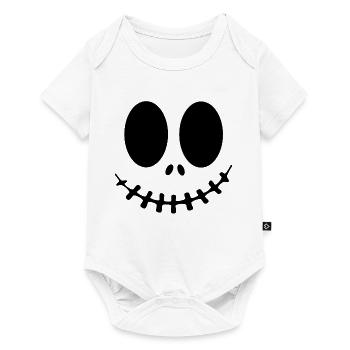 Halloween face - Body à manches courtes Premium Bébé - blanc - Devant